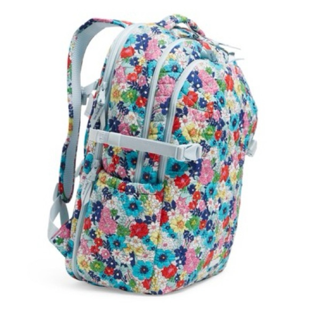 Vera Bradley Floral Essential Expandable Backpack NWOT - Picture 3 of 9